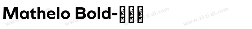 Mathelo Bold字体转换